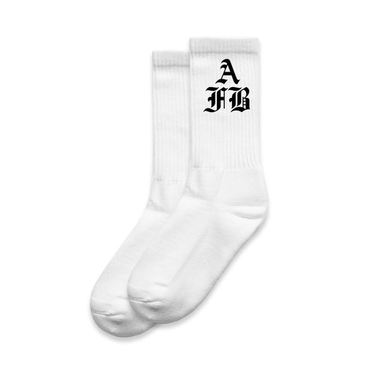 AFB White Crew Socks (2 Pair)