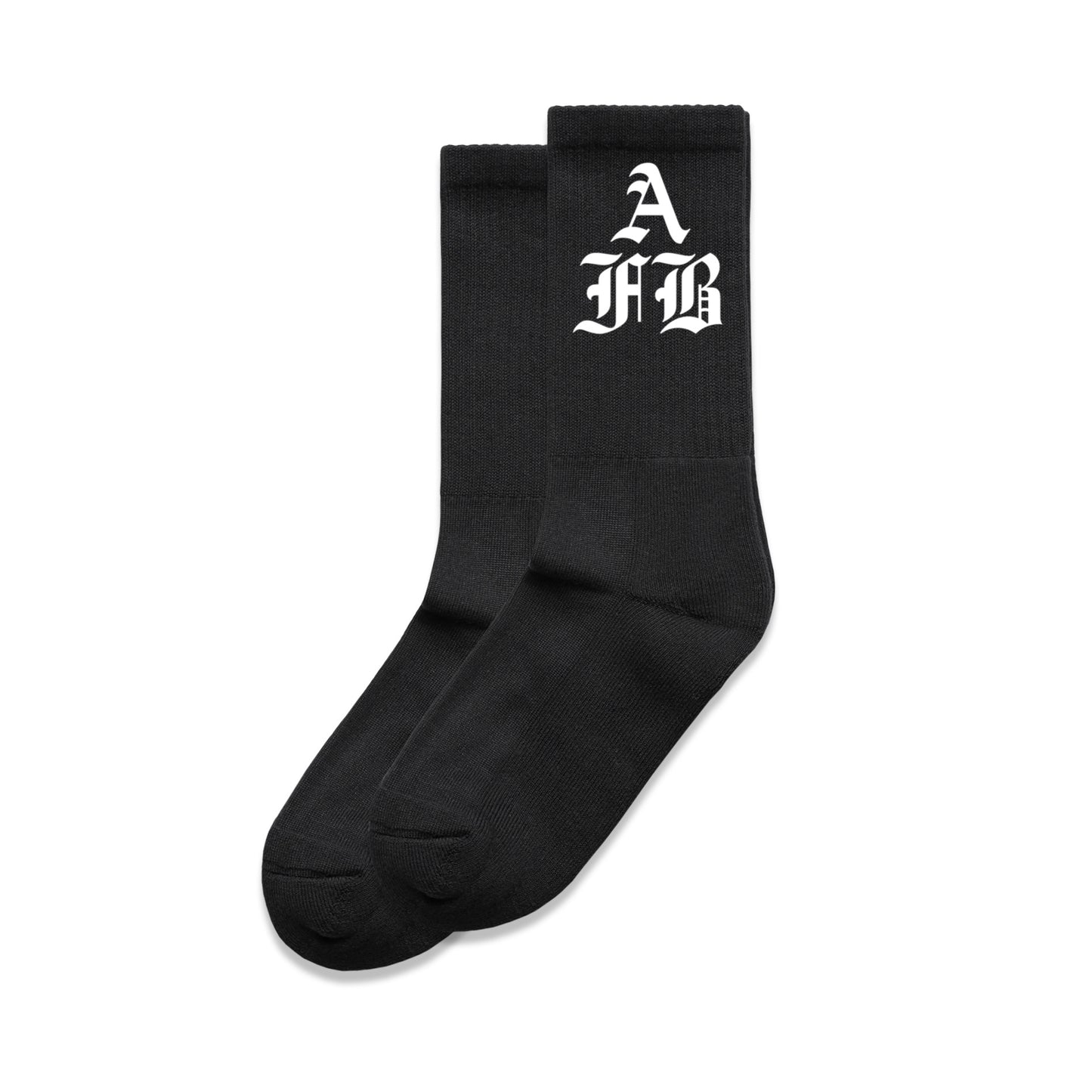 AFB Black Crew Socks (2 Pair)
