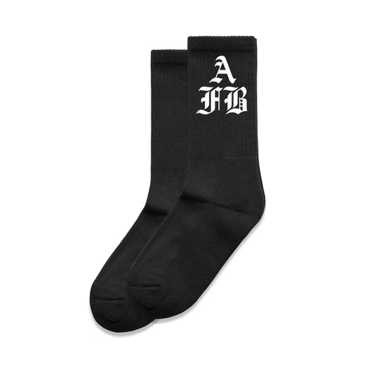 AFB Black Crew Socks (2 Pair)