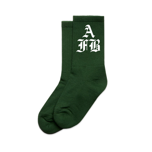 AFB Green Crew Socks (2 Pair)